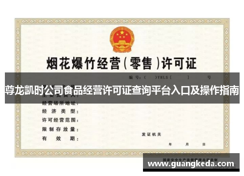 尊龙凯时公司食品经营许可证查询平台入口及操作指南